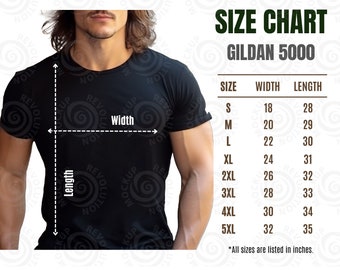 Guide des tailles Gildan 5000 Guide des tailles du t-shirt Gildan unisexe Guide des tailles du t-shirt Gildan 5000 Taille du t-shirt unisexe Gildan Guide des tailles