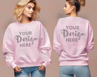 Gildan Adult Heavy Blend Sweatshirt - Light Pink XXX-Large 50/50 Cotton Polyester Fleece