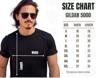 Guide des tailles Gildan 5000 Guide des tailles du t-shirt Gildan unisexe Guide des tailles du t-shirt Gildan 5000 Taille du t-shirt unisexe Gildan Guide des tailles