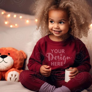 Kids Maroon Sweatshirt Mockup Gildan 18000 Maroon Kids Sweatshirt Mockup Girl Gildan 18000b Maroon Fall Sweatshirt Mock up Toddler Mock up