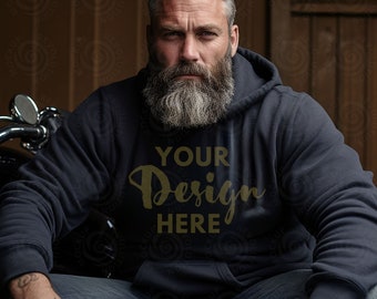 Black hoodie men, Front and Back Gildan 18500 Mockup, Front Back Mockup, Men Hoodie Mockup, Hoodie Mock Gildan, Backside, Mockup Workshop