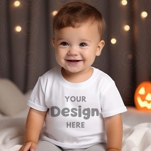 Bella Canvas 3001T Mockup White Kids Tee Mockup Toddler Tshirt Mockup 3001T Mockup White Tee Mock 3001T Halloween t shirt Childs Tee Bella