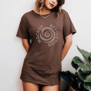 Bella Canvas 3001 Black Mockup, 3001 Model Mockup, Brown Bella Canvas Shirt Mockup, Boho, T-shirt mock up, Bella Canvas Model, Summer, Fall