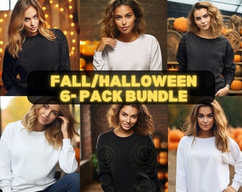 Halloween Gildan 18000 Bundle Mockups, White Gildan 18000 Mockup Christmas Gildan 18000 Mockup Bundle Autumn Fall Gildan Sweater Mock Up