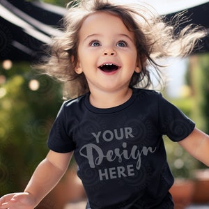 Bella Canvas 3001T Mockup Black Kids Tee Mockup Toddler Tshirt Mockup 3001T Mockup Black Tee Mock 3001T Kids t shirt Childs Tee Bella