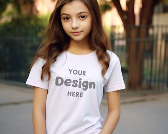 Kids Bella Canvas 3001Y Mock Up Kids Model Mockup BC 3001Y Mockup Bella Canvas White Mockup 3001Y Mockup TShirt Mock Up kids mockup bundle