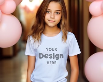 Kids Bella Canvas 3001Y Mock Up Kids Model Mockup BC 3001Y Mockup Bella Canvas White Mockup 3001Y Mockup TShirt Mock Up kids mockup bundle