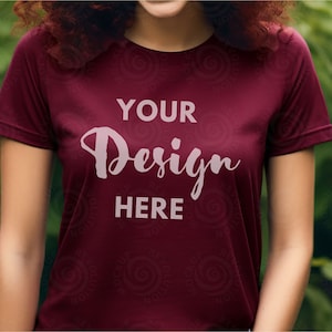 Gildan 5000 Mockup Maroon Tshirt Mockup 5000 Model Mockup Gildan Shirt Maroon Unisex Tee Mock Gildan Outdoor Gildan 5000 Wild Nature Mockup