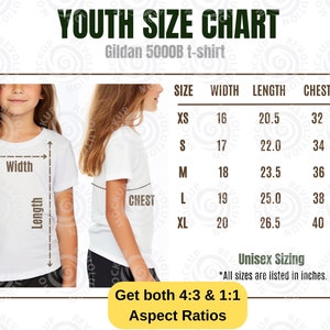 Gildan 5000B Youth Size Chart Gildan Shirt Kids Size Chart Gildan 5000B Mockup Unisex Gildan 5000B Size Chart Gildan 5000 Size Guide Mock Up