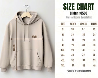 Gildan 18500 Size Chart Hanging Size Chart Gildan mockup Gildan 18500 Size Guide Gildan 18500 Mockup Sweatshirt Hooded Size Chart Hoodie