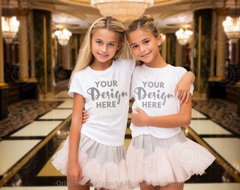 Bella Canvas 3001 Mockup Weiß Kinder T shirt Mockup Jugend Tshirt Mockup 3001T Mockup Weißes t shirt passendes Shirt Familie Mockup Geschwister Shirt