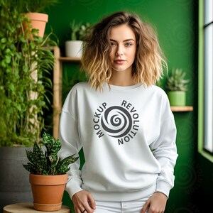Gildan 18000 Sweatshirt Mockup, White Sweatshirt Mockup, Heavy Blend Sweatshirt, Gildan White Sweatshirt, Fall Mockup, Halloween Mockup