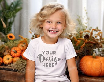 Kids Bella Canvas 3001 White Kids Shirt Mockup Girls T-Shirt Mock up Kids Bella Canvas 3001T Mockup Toddler Tshirt Mock Ups Tshirt Mockups