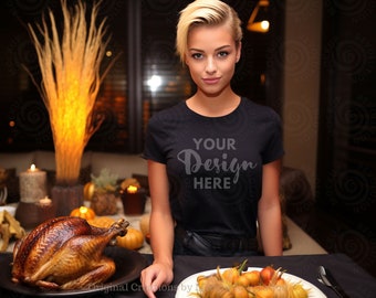 Gildan 5000 Mockup 5000 Modell Mockup Schwarz Tshirt Thanks Giving Shirt Mockup Gildan Hemd Schwarz t shirt mockup koch Schwarz Tshirt Mock Ups