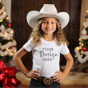 Kids Bella Canvas 3001 White Kids Shirt Mockup Girls T-Shirt Mock up Youth Bella Canvas 3001T White Christmas Toddler Tshirt Mock Ups