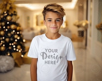 Gildan 5000b Mockup White Gildan 5000B Youth Girl Tshirt Mockup Kids T-shirt Mock Up t shirt Children Gildan 5000B White Girl Shirt Mock Ups
