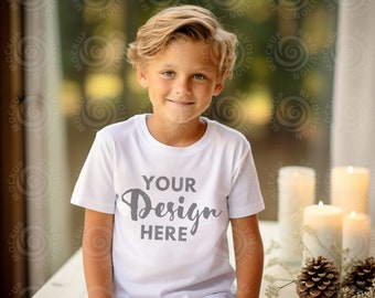 Kids Bella Canvas 3001 White Kids Shirt Mockup Girls T-Shirt Mock up Kids Bella Canvas 3001T Halloween Mockup Toddler Tshirt Mock Ups Fall