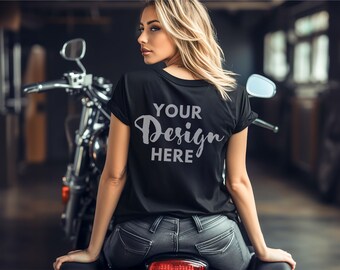 Gildan 5000 Mockup Model Mockup Gildan Shirt Black Tshirt Mockup 5000 Black Outdoor Gildan 5000 back Tee Mock Gildan 5000 Mockup bike