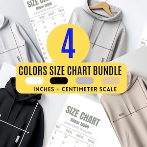 Gildan 18500 Size Chart bundle Hanging Size Chart Gildan White background Gildan 18500 Size Guide Mockup Sweatshirt Hooded Size Chart Bundle