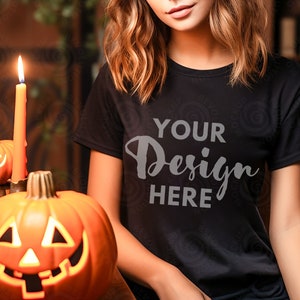 Gildan 5000 Mockup Model Mockup Gildan Shirt Black Tshirt Mockup 5000 Black Outdoor Gildan 5000 Unisex Tee Mock Gildan Halloween Mockup