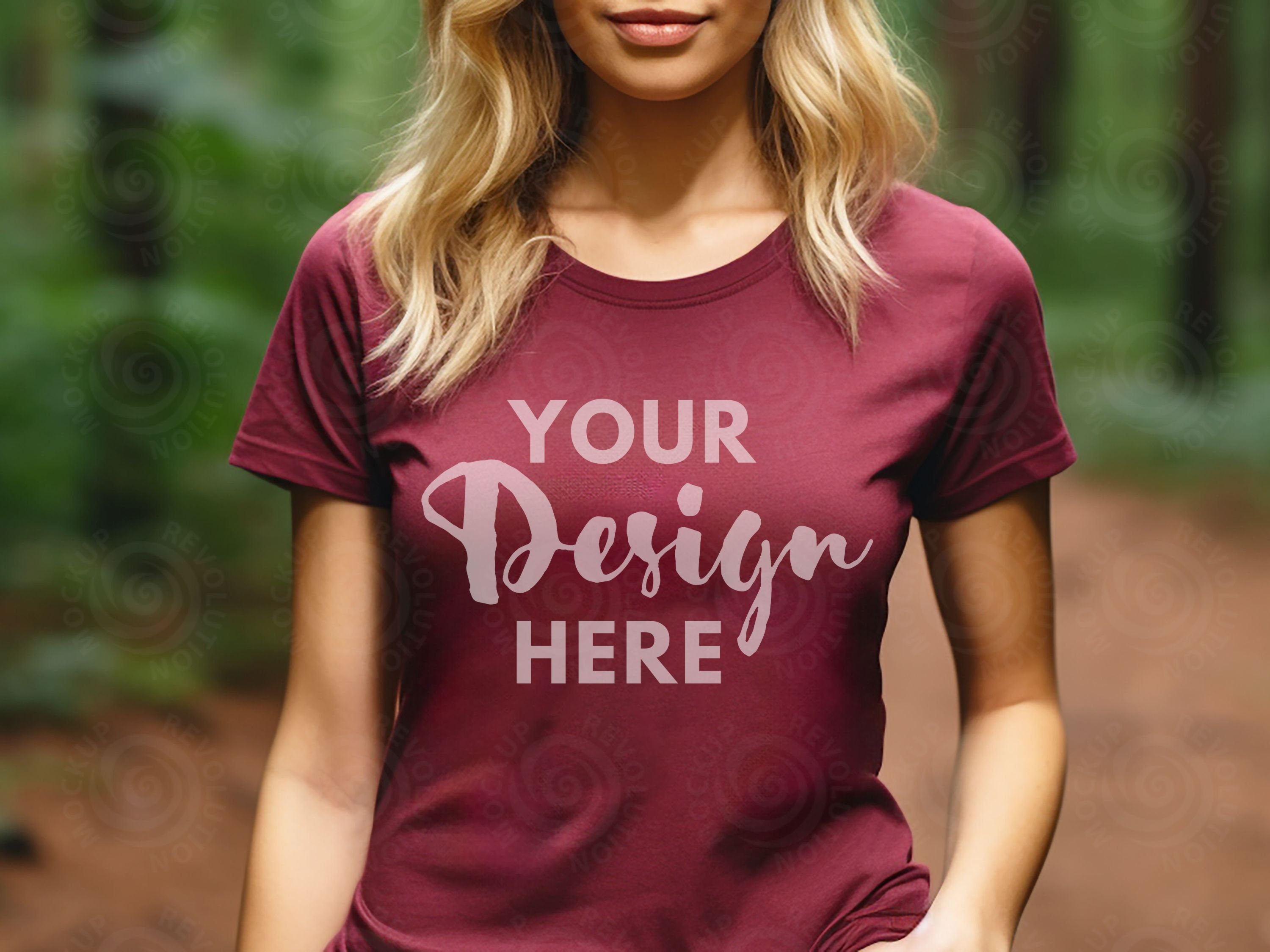 Maroon Bella Canvas 3001 Mockup Maroon Forest T-shirt Mockup - Etsy