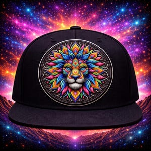 Löwe Aufnäher/Patch/Löwen Aufnäher/Mandala Stil/Wildtier Abzeichen, Afrika Afrikanische Wildtiere/Aufnäher für Rucksack Kleidung Jeans Jacke/Weste Bild 2
