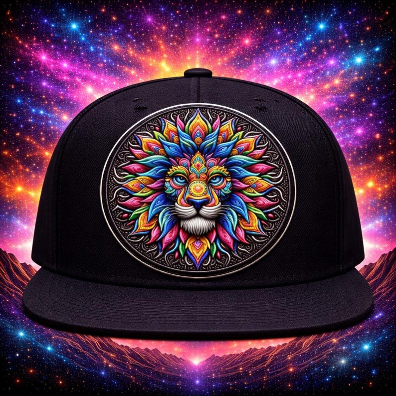 Löwe Aufnäher/Patch/Löwen Aufnäher/Mandala Stil/Wildtier Abzeichen, Afrika Afrikanische Wildtiere/Aufnäher für Rucksack Kleidung Jeans Jacke/Weste Bild 2