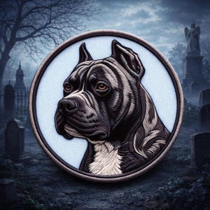 Pitbull Patch/Iron-on Patch/Dog Patch/Dog Breed/Family Pet Gift/Sew-on Applique for Clothing Vest/Jacket Backpacks Gear Harness