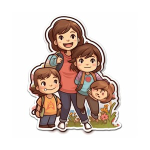 Etiqueta engomada de la mamá y los niños, etiqueta de la familia, etiqueta del amor, etiqueta engomada del vinilo del parachoques de la ventana del camión automático, etiqueta engomada del ordenador portátil, etiquetas engomadas de la botella de agua, DIY