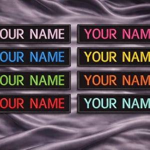 Parche personalizado con tu nombre, etiqueta con nombre personalizada, aplique bordado termoadhesivo para bolso de pañales, mochila, chaqueta, ropa, uniforme, chaleco.