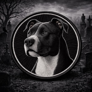 Parche de Pitbull/Parche termoadhesivo/Parche de perro/Raza de perro/Regalo para mascota/Aplique para coser en ropa, chalecos, chaquetas, mochilas, equipo y arneses.