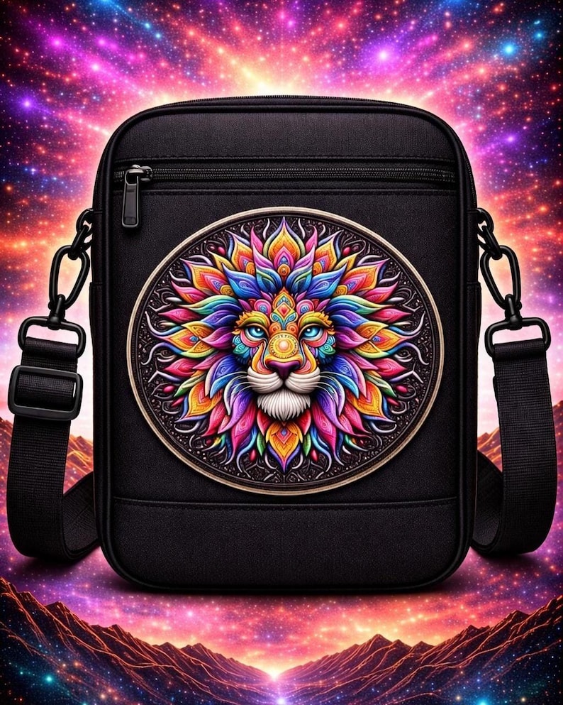 Löwe Aufnäher/Patch/Löwen Aufnäher/Mandala Stil/Wildtier Abzeichen, Afrika Afrikanische Wildtiere/Aufnäher für Rucksack Kleidung Jeans Jacke/Weste Bild 3