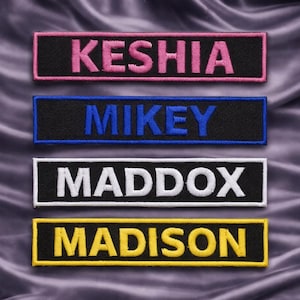 Custom Your Name Patch Personalized Name Tag Embroidered Iron-on Applique for Diaper Bag Backpack Jacket Clothing Uniform Vest Badge Emblem