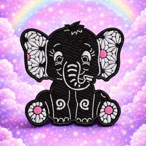 Patch babyolifant/Opstrijkpatch/Kinderpatches/African Wildlife/Dierenbadge/Geborduurde opnaaibare appliqué voor luiertas Rugzakkleding