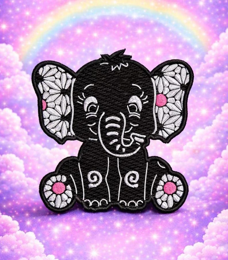 Baby Elefant Aufnäher/Bügelbild für Kinder Aufnäher/Kinder Aufnäher/Kinder Aufnäher/Baby Aufnäher für Windeltasche/Rucksack Kleidung Bild 1