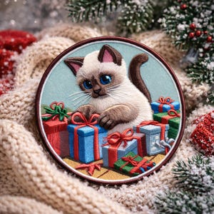 Parche de gato siamés/Parche termoadhesivo/Regalo para mascotas/Humor felino/Aplicación para coser en ropa, chalecos, chaquetas, sombreros, mochilas y bolsos.