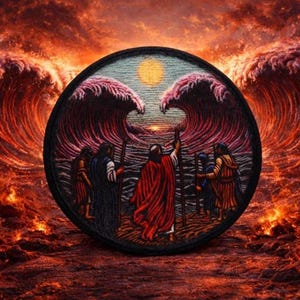 Aufnäher/Aufnäher zum Aufbügeln/Bibelgeschichte/Religiöser Glaube/Moses am Roten Meer