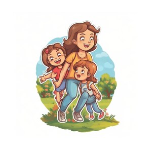 Etiqueta engomada de la mamá y los niños, etiqueta de la familia, etiqueta del amor, etiqueta engomada del vinilo del parachoques de la ventana del camión automático, etiqueta engomada del ordenador portátil, etiquetas engomadas de la botella de agua, DIY