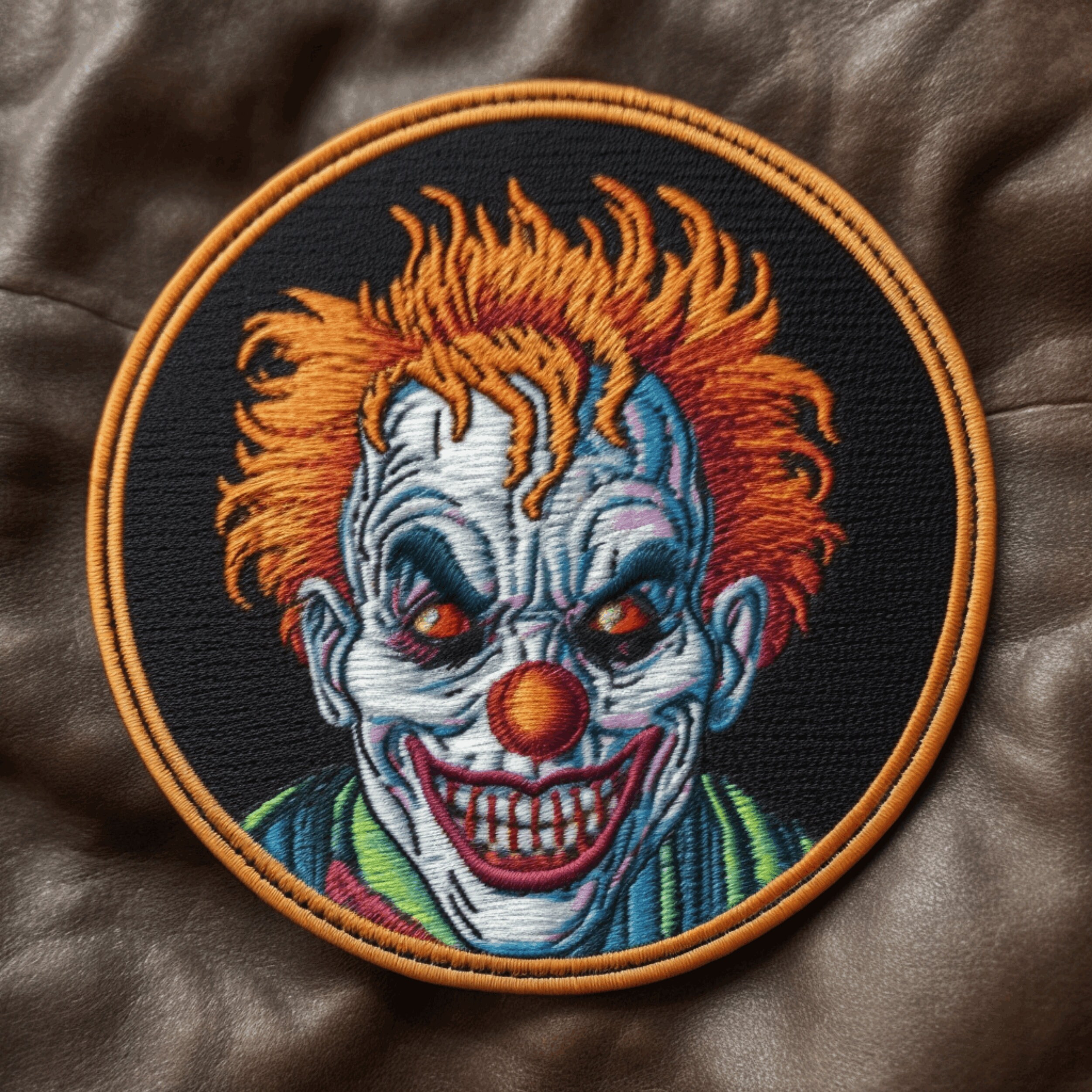 Toppa da clown ricamata con distintivo da stirare o da cucire su costume, t- shirt, jeans, giacca, cappello, borsa