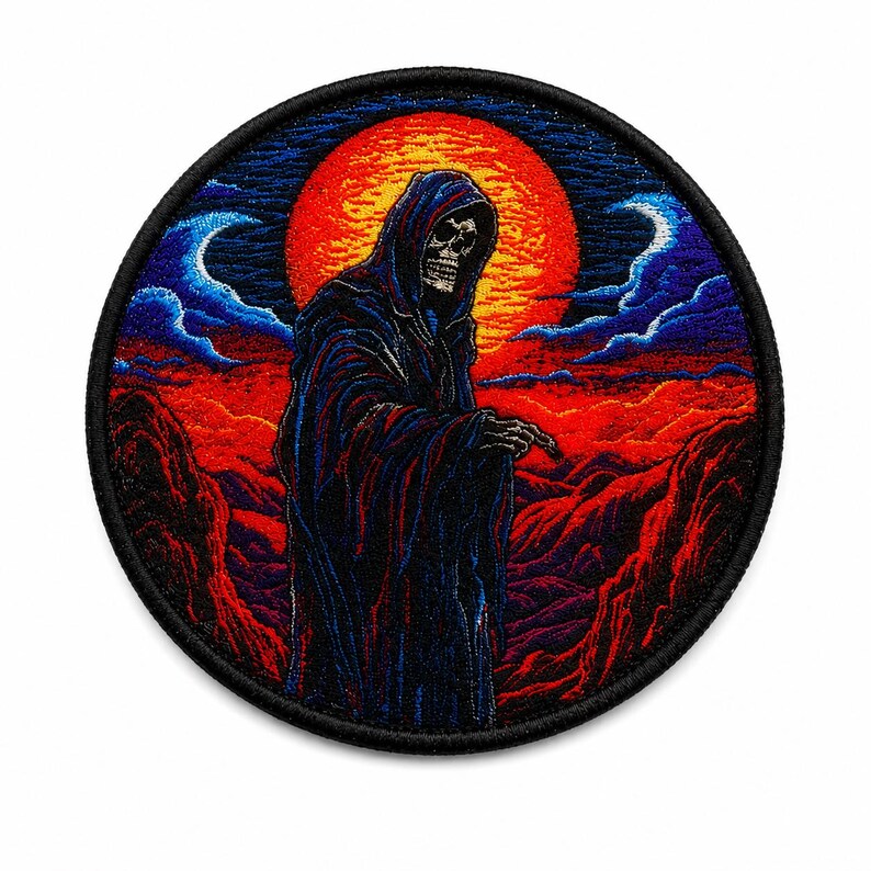 Grium Reeper Patch Grim Reaper Patch/iron-on Patch/halloween Costume/the Angel of Death ...