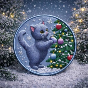 Parche de gato azul ruso/Parche termoadhesivo/Regalo para mascotas/Humor gatuno/Aplique para coser en ropa, chalecos, chaquetas y mochilas