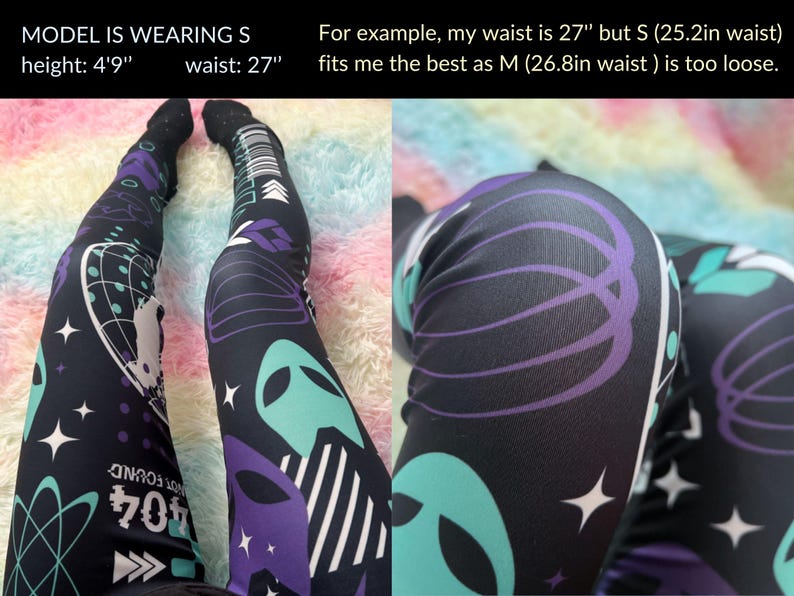 Drippy Yami Kawaii Cat Leggings, Pastel Goth Harajuku Cutecore, Creepy Cute Japanese Streetwear, Yamikawaii Starry Kitty Tights Stars Hearts zdjęcie 7