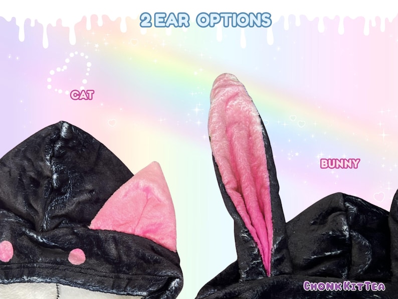 Strawberry Milk Bunny Ear Hoodie, Cozy Fairy Kei Pink Harajuku Jacket, Cute Rabbit Yume Kawaii Clothing Japanese Aesthetic JFashion Kidcore imagen 3