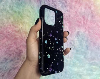 Cute Galaxy Celestial Sakura Tough Case, Galaxy S20 S21 S22 S23 S24 S10 Google Pixel 8 7 6 5 Cherry Blossom Cosmic Kawaii Stars Hard Case