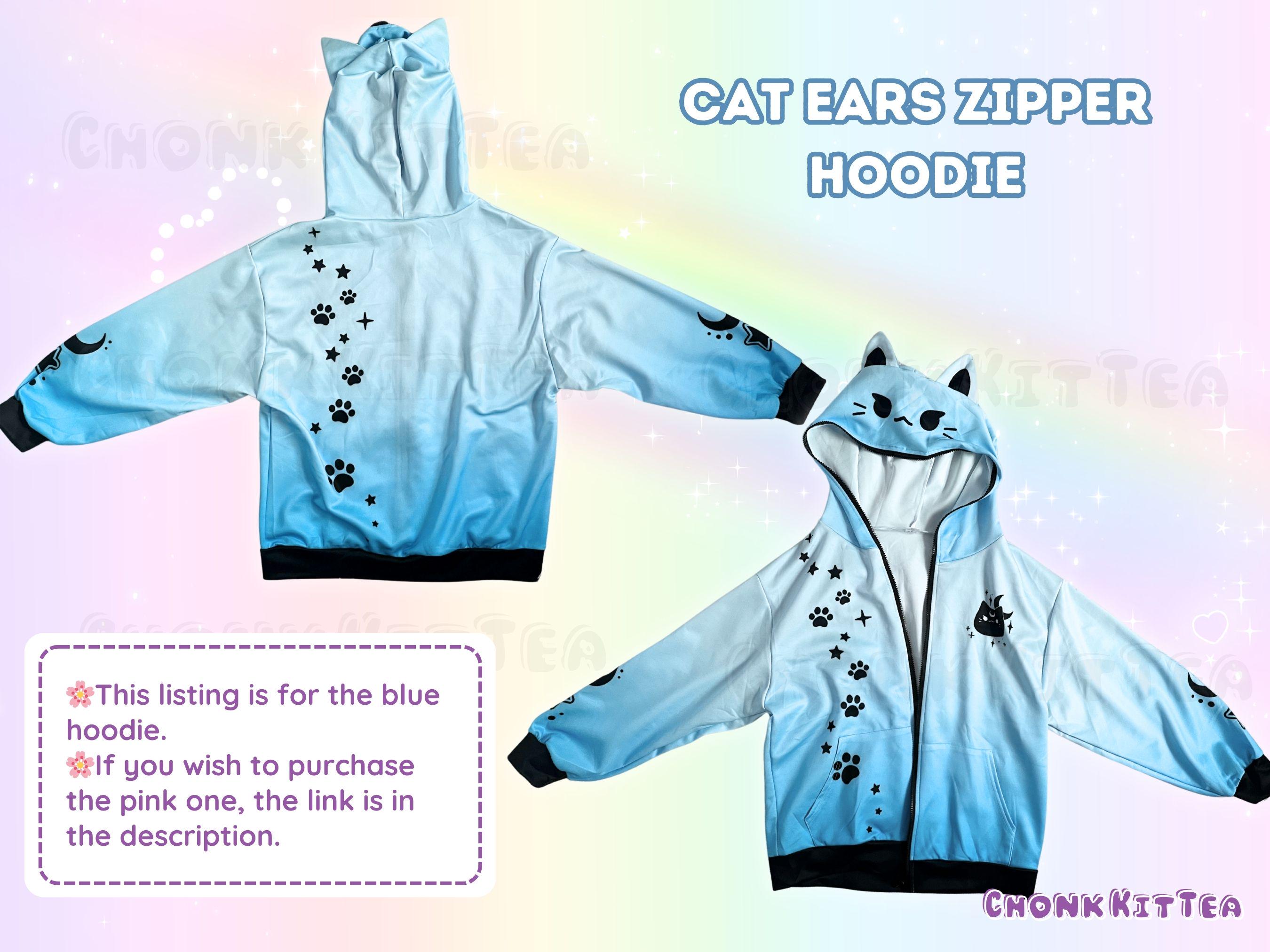 ゆたん 9090 Logo Cat Ear Zip Hoodie ネコ耳 90 Logo Cat Ear Zip Hoodie【9090girl】 – YZ
