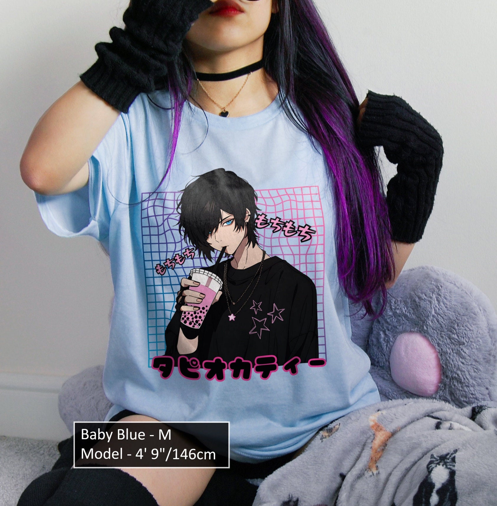 Gothic Anime Guy Bubble Tea Shirt Cute Anime Boy Pastel Goth T-shirt Kawaii  Grunge Anime Man Drinking Boba T Shirt Japanese Aesthetic Tee - Etsy, image size:1686x1719