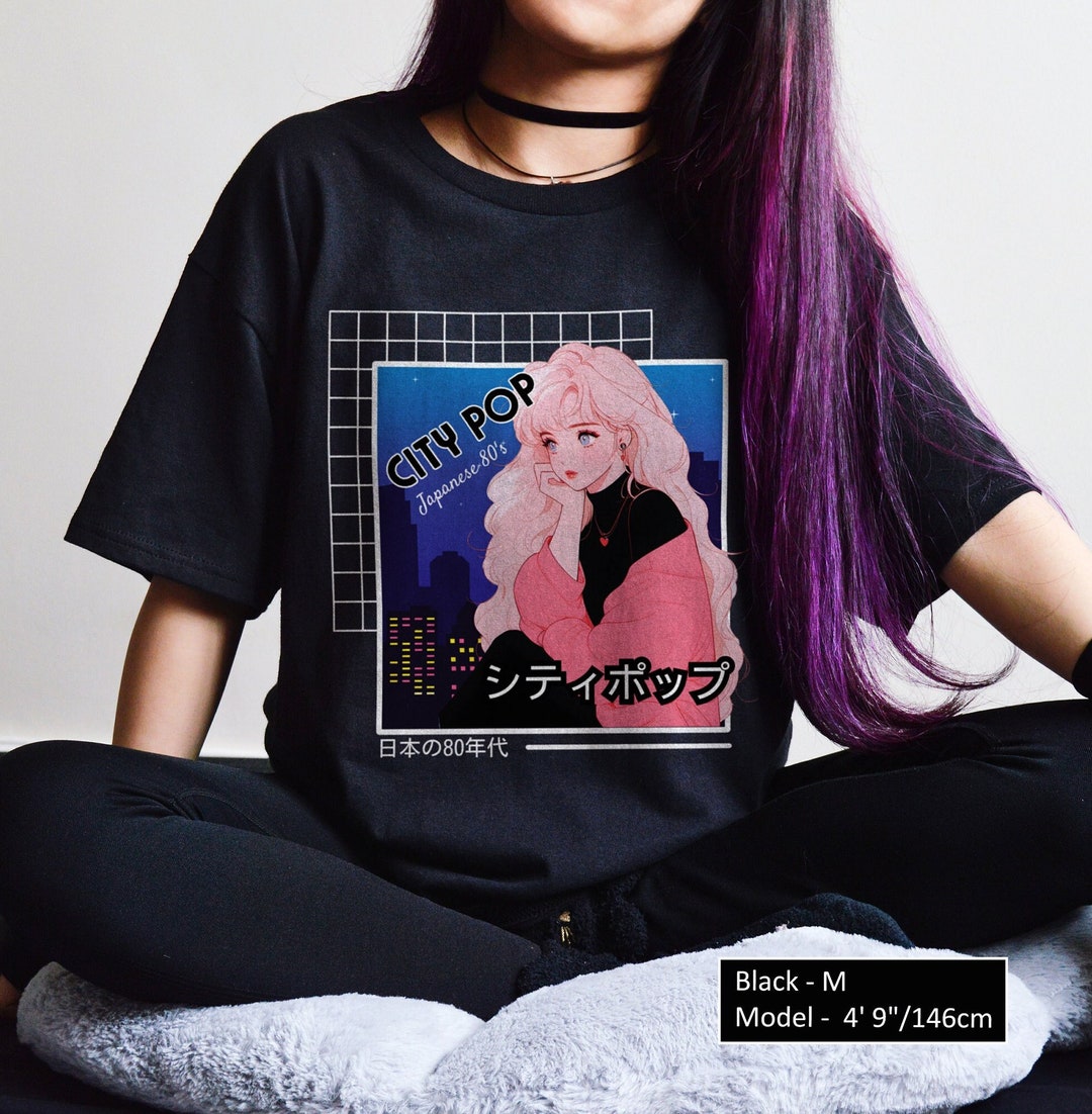 激安本物 City Pop T-shirt Cover Album Music Japanese 80s Shirt Girl K-POP・アジア