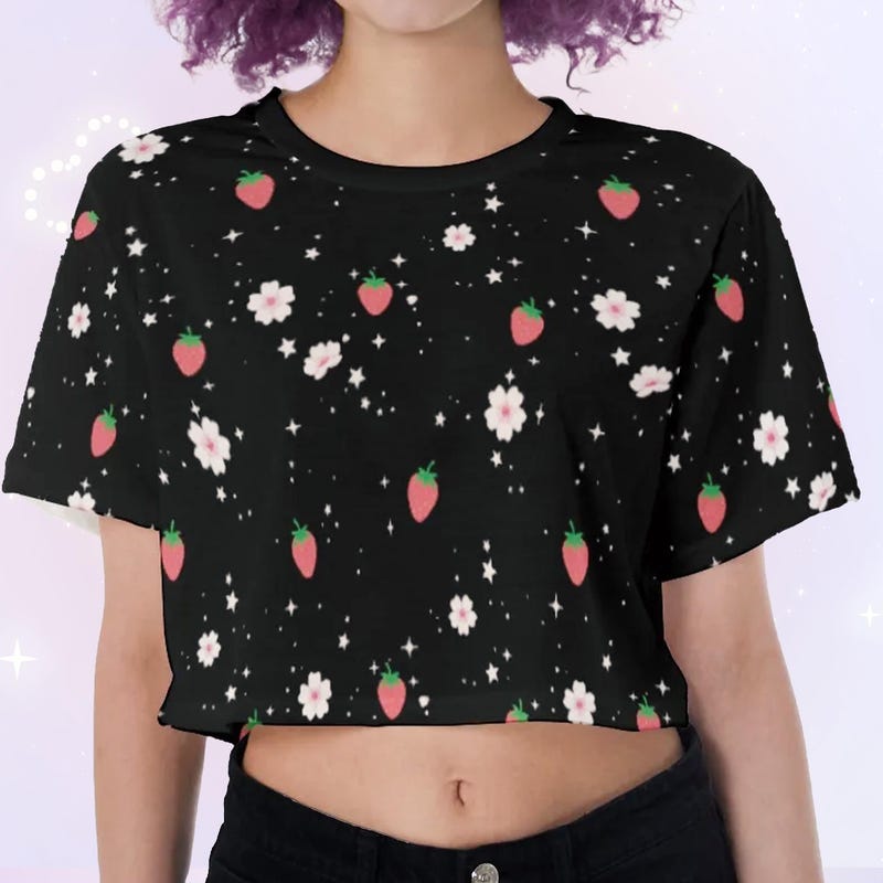 Cherry Blossom Cropped Tee
