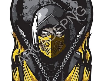 Mortal Kombat PNG l Mortal Kombat Arts l Scorpion Png l Mortal Kombat Digital l Mortal Kombat Digital Download l Scorpion l Sub-Zero