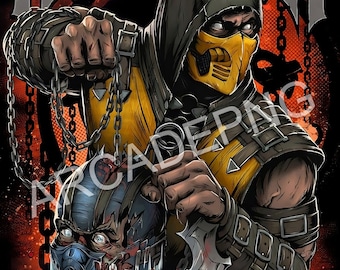 Mortal Kombat PNG l Mortal Kombat Arts l Scorpion Png l Mortal Kombat Digital l Mortal Kombat Digital Download l Scorpion l Sub-Zero